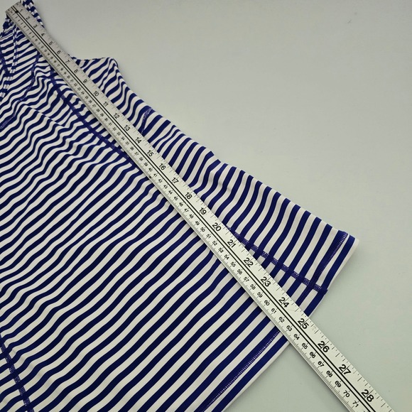 Lululemon Women's Run Stay On Course Tank Pigment Blue White Stripe 8 - Picture 14 of 16